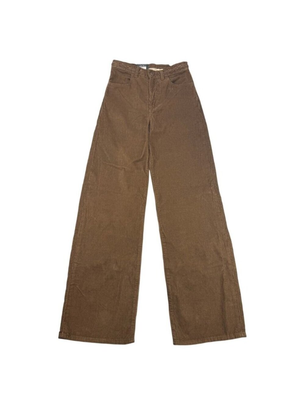 Levi's Ribcage Braided Wide Leg Corduroy Jeans Carafe Brown - Picture 3 of 9